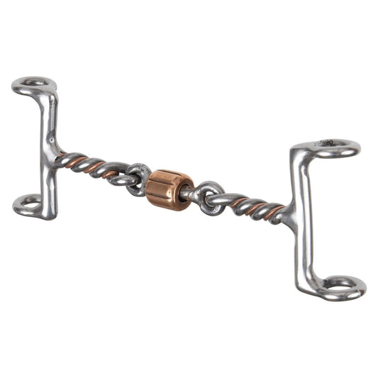 Reinsman 377 Cristy Gag Sweet & Sour Twisted Wire with Roller Draw Gag Bit