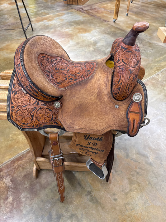 Used Corriente Barrel Saddle, 13.5" Seat