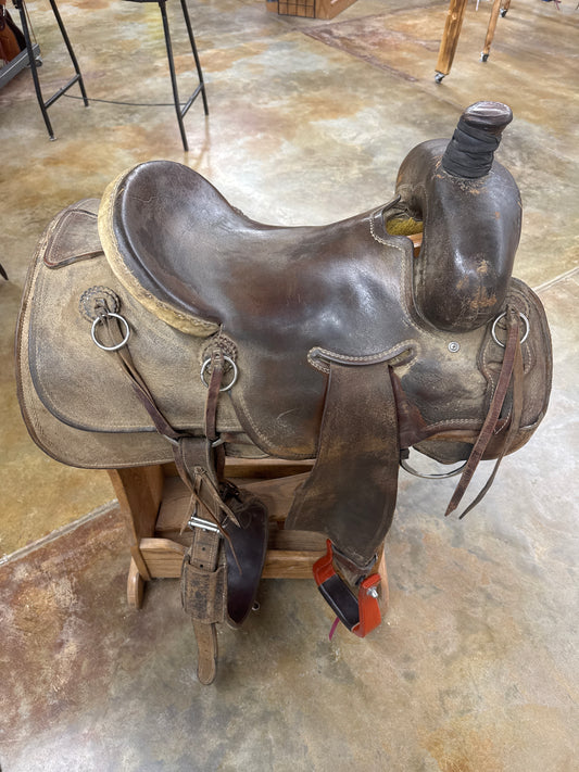 Used Trent Ward Ranch Saddle, 15.5" Seat
