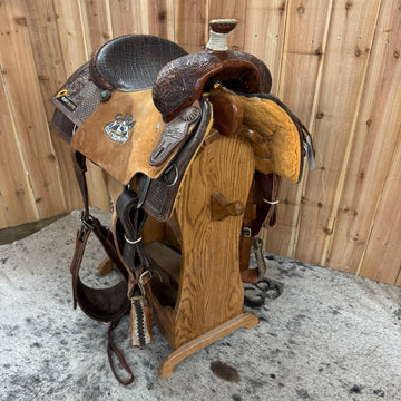 Used Scott Thomas Calf Roper Saddle, 14.5" Seat