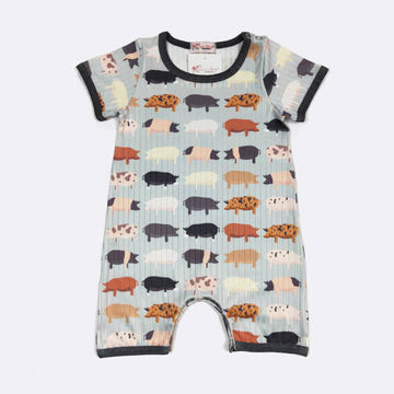 Clover Cottage Bacon Boy Romper