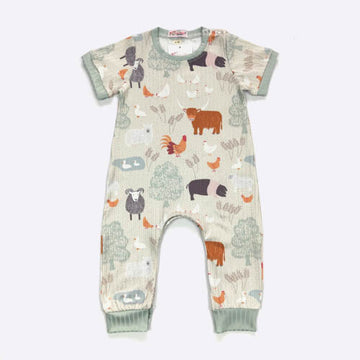 Clover Cottage Highland Farm Boy Romper