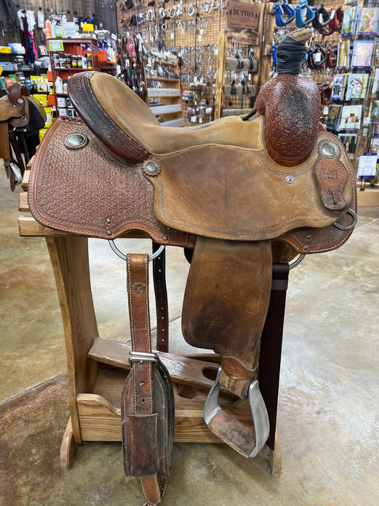 Used R Bar B All Around Saddle, 14" Seat