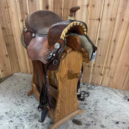 Used Lamb Saddlery Barrel Saddle, 14.5" Seat