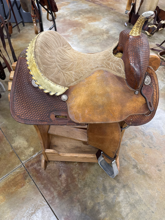 Used Billy Cook Barrel Saddle, 13" Seat