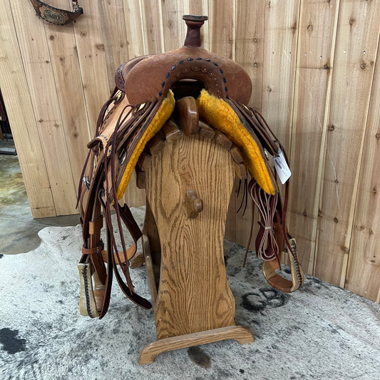 R Bar B Workhorse Ranch Cutter Saddle, 15.5" Seat