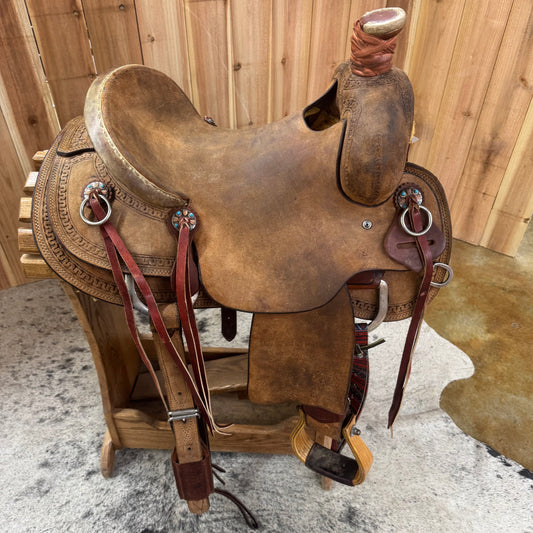Used Henderson Custom Ranch Saddle, 14.5" Seat