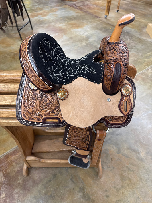 Cowboy Pro Youth Barrel Saddle, 10" Seat