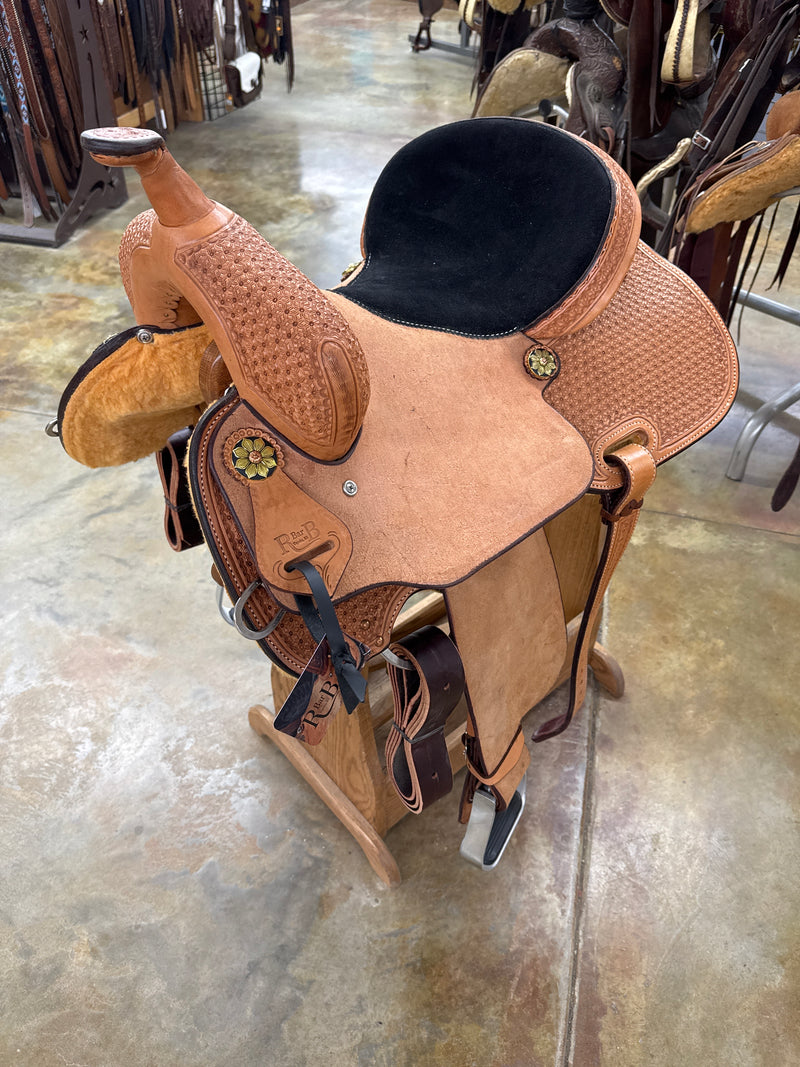 R Bar B Barrel Saddle, 14.5" Seat