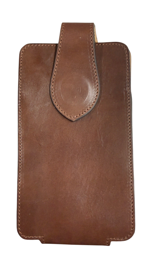 Heritage Brown Leather Cellphone Holder