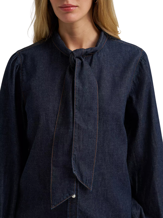 Wrangler Women's Denim Bow Snap Shirt