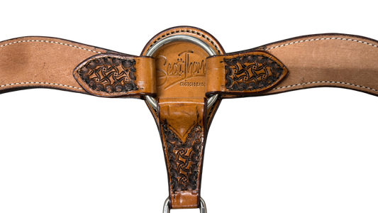 Scott Thomas 1" Roughout Breast Collar W/Tooled Ends