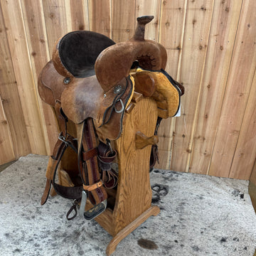 Used Circle Y Molly Powell Barrel Saddle, 13" Seat