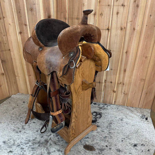 Used Circle Y Molly Powell Barrel Saddle, 13" Seat