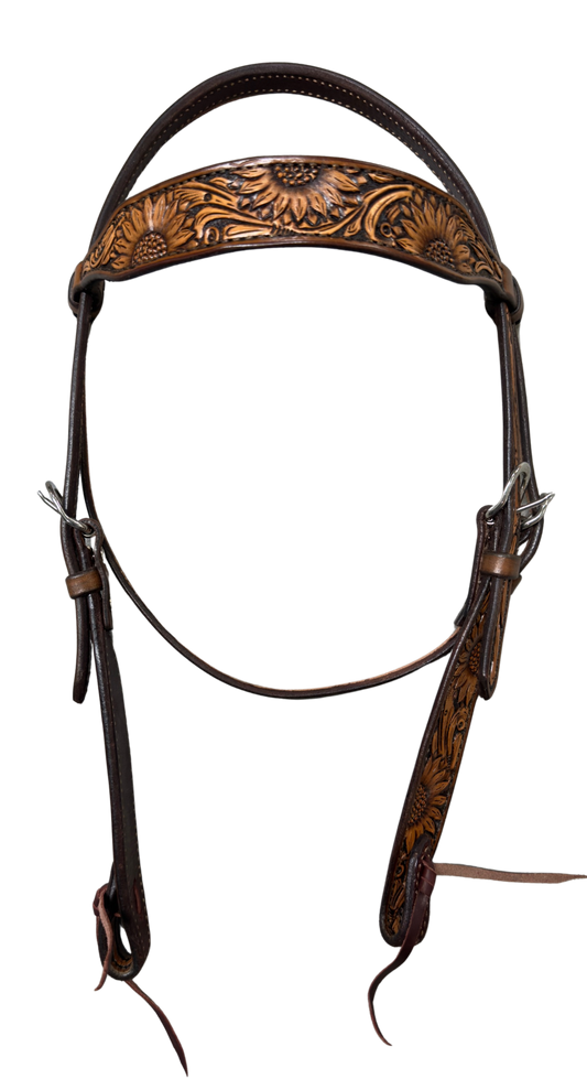 Scott Thomas Sunflower Vintage Browband Headstall