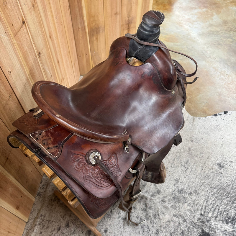 Used Bona Allen Ranch Saddle, 15.5" Seat