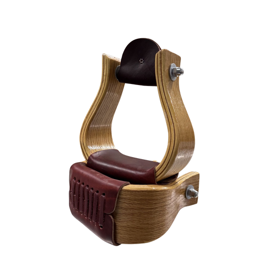 3" Oak Wood Bell Stirrups