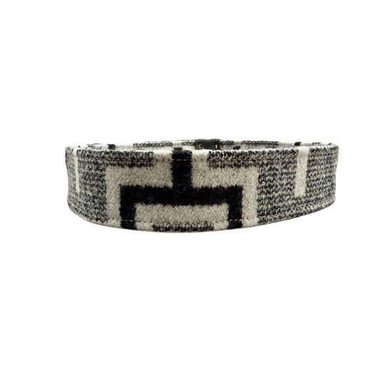 Southwest Grey, Black, & White Wool Hat Band