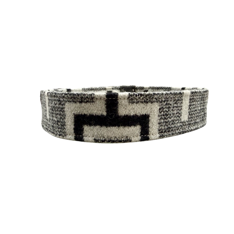 Southwest Grey, Black, & White Wool Hat Band