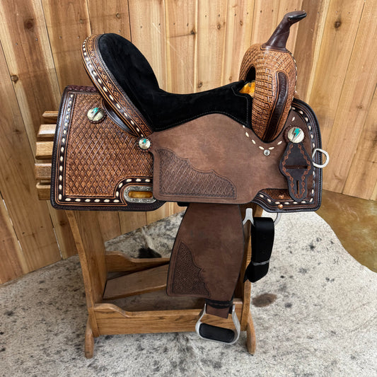 Circle Y Montana Barrel Saddle, 14.5" Seat (Demo)