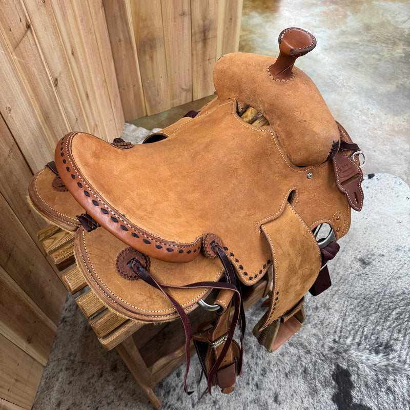 R Bar B Workhorse Seat Rig Rancher Saddle, 16" Seat