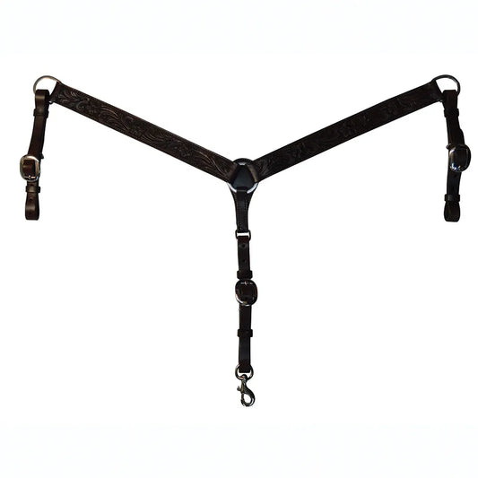 Circle Y Straight Floral Breast Collar