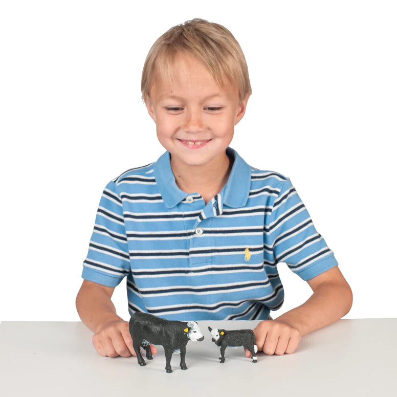 Big Country Toys Black Baldy Cow & Calf