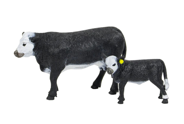 Big Country Toys Black Baldy Cow & Calf
