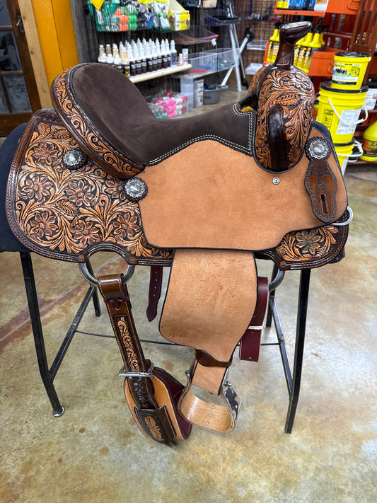 R Bar B All Around Saddle, 14" Seat