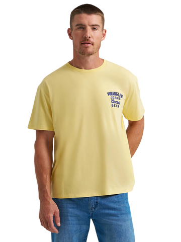Wrangler X Coors Logo Men's Buff Yellow T-Shirt