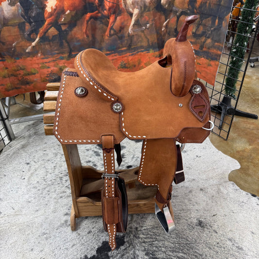 R Bar B Summit Series Barrel Saddle, 14.25" Seat