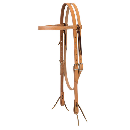 Weaver 5/8" Light Oiled Skirting Leather Browband Headstall