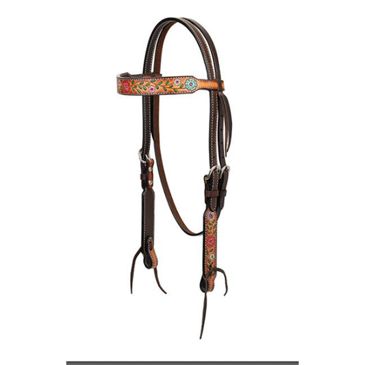 Weaver Floral Vine Browband Headstall