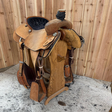 Used R Bar B Custom Roper Saddle, 16" Seat