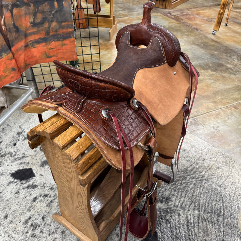 R Bar B Ranch Cutter/Cowhorse Saddle, 16" Seat