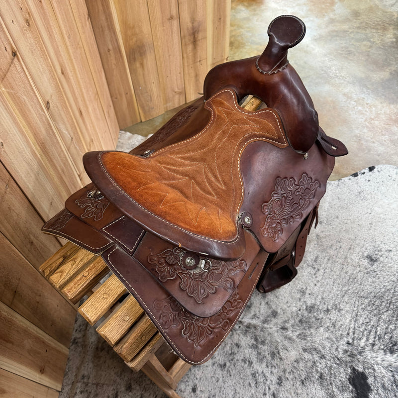 Used Saddle King of Texas Pleasure/Trail Saddle, 15" Seat