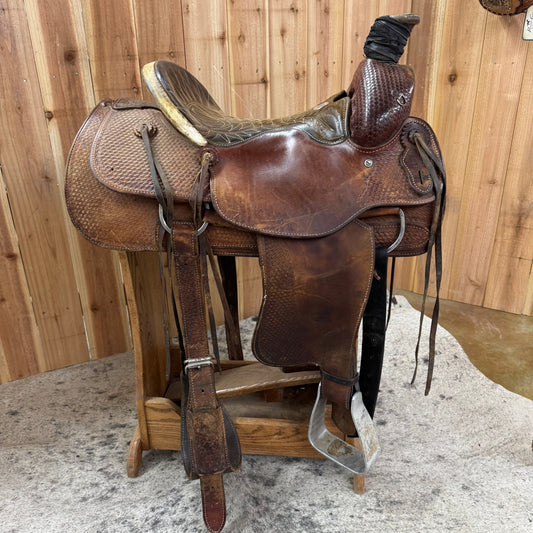 Used Billy Cook Roper Saddle, 15.5" Seat