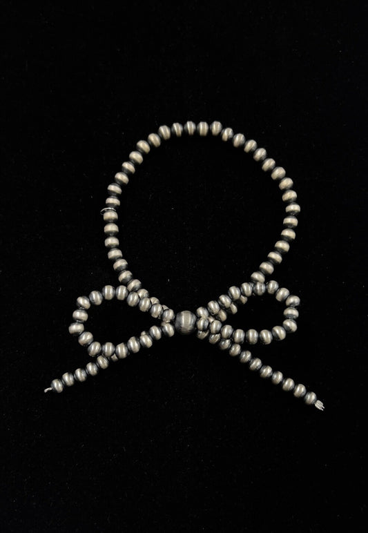 Navajo Pearl Bow Stretch Bracelet-4mm