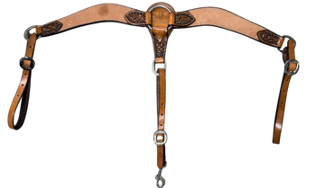 Scott Thomas 1" Roughout Breast Collar W/Tooled Ends