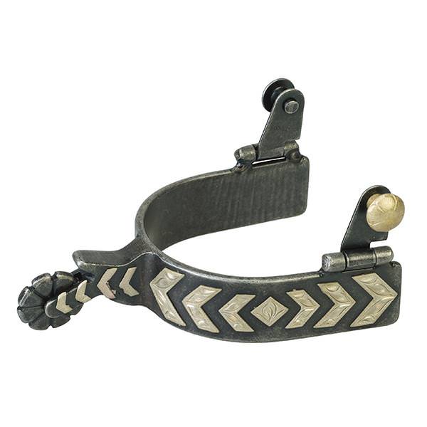 Weaver Men's Spur with German Silver Chevron Trim