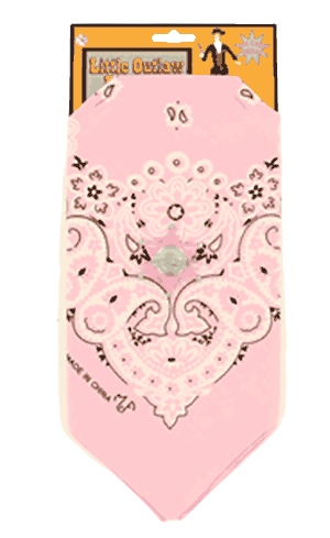 Little Outlaw Pink Revolver Bandana and Badge