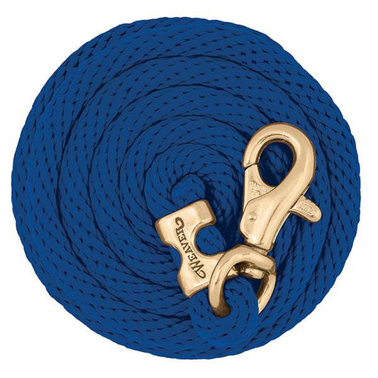 Weaver Poly Lead Rope w/Brass Plated Bull Trigger Snap