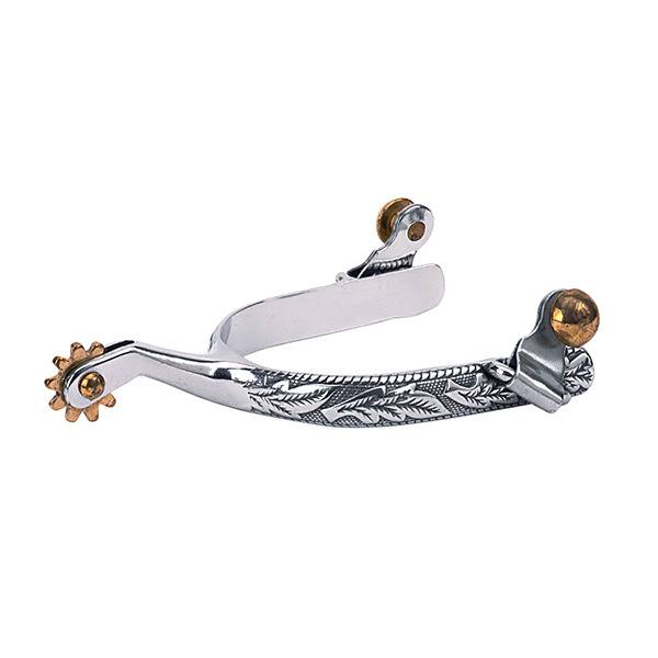 Weaver Ladies Roping Spurs with Engraved Band