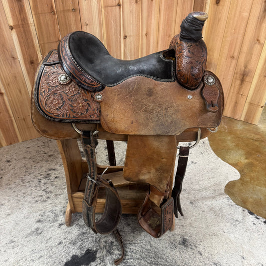 Used R Bar B Roper Saddle, 15" Seat
