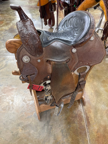 Used Corriente Seat Rig Barrel Saddle, 13.5" Seat