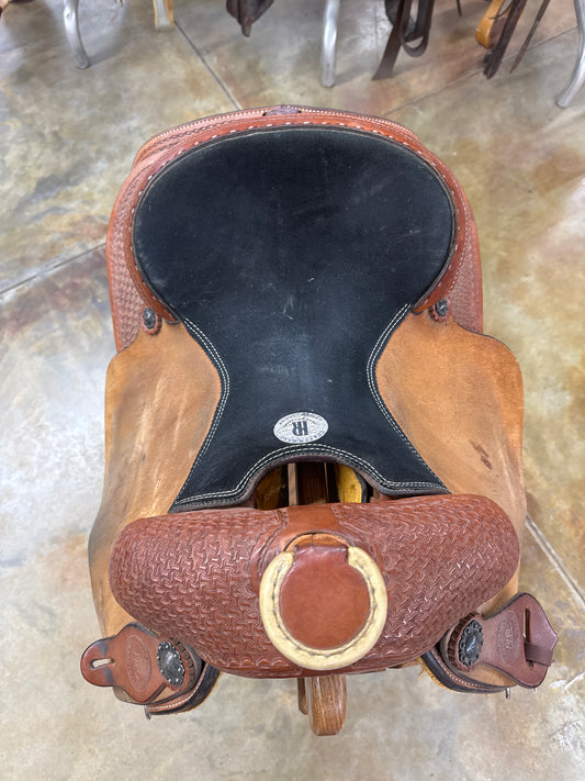 Used HR Team Roper Saddle, 14" Seat
