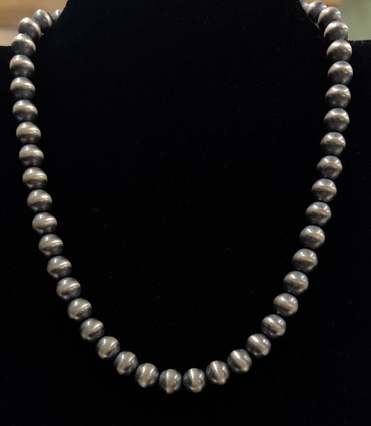 Navajo Pearl Necklace 16"-8mm