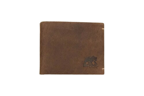 Berne Men's Brown Distressed Leather Pass Case Wallet