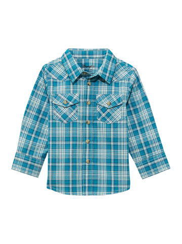 Wrangler Baby/Toddler Boy Blue Plaid Shirt