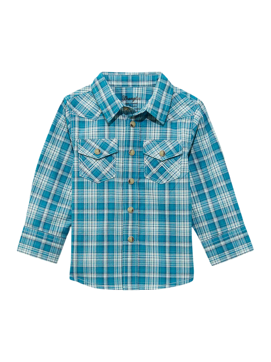 Wrangler Baby/Toddler Boy Blue Plaid Shirt